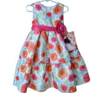 Nannette Girls 4T Floral Party Dress